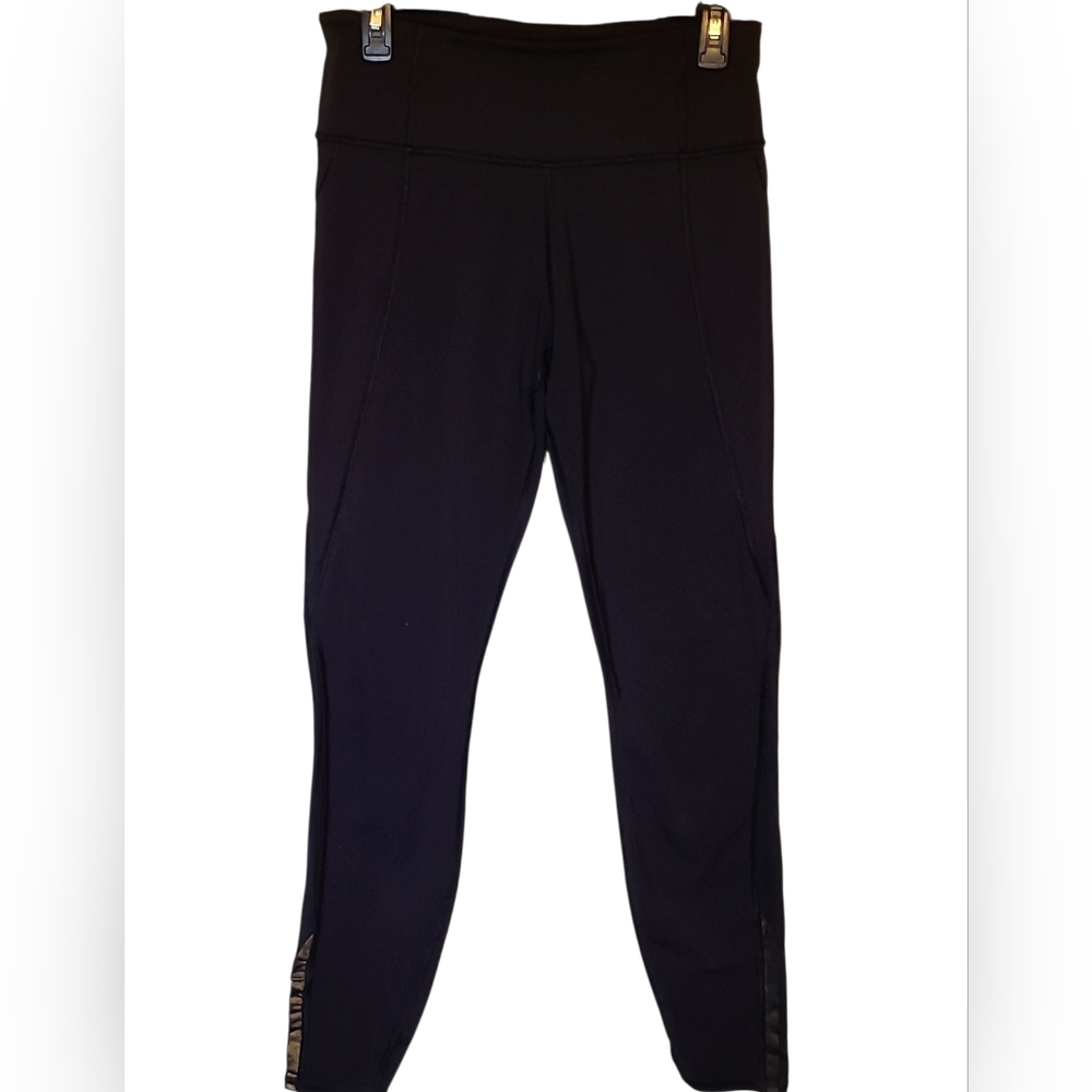 ATHLETA | BLACK LEGGINGS WITH MESH SIZE MEDIUM
